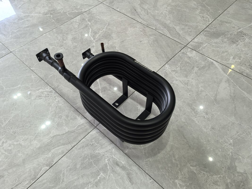 냉각 동축 열 교환기 구리 내부 튜브와 SPHC 강철 외부 튜브로 구성되어 열 전달 성능을 보장합니다.