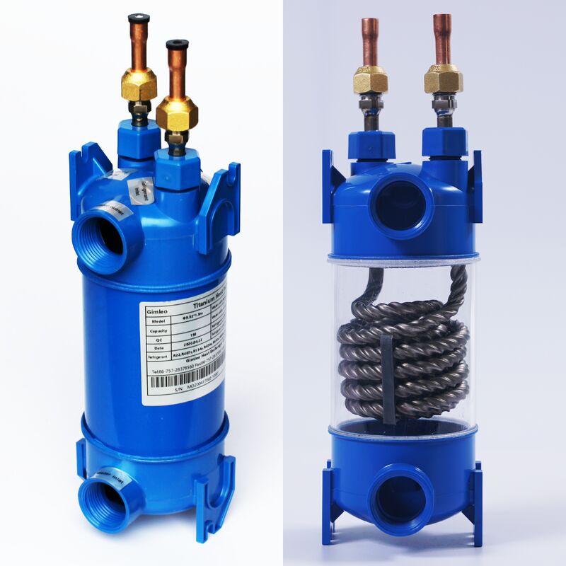 PP 아웃 셸 티타늄 열 교환기 이상적인 난방 냉각 운영 온도 범위 마이너스 200C ~ 400C