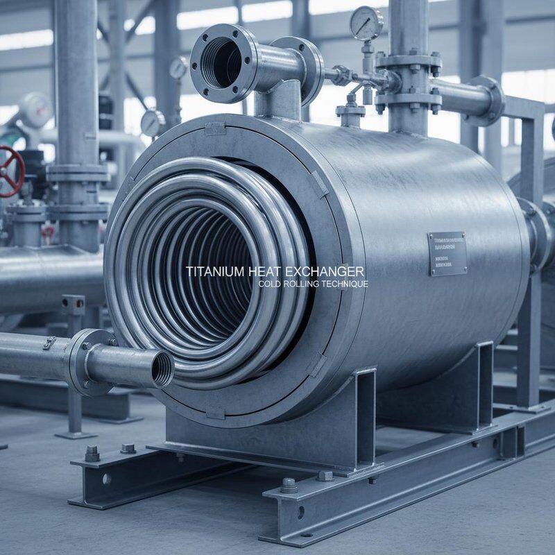 산업용 열 전달을 위한 내식성 및 경량 설계의 냉간 압연 티타늄 열 교환기 기술