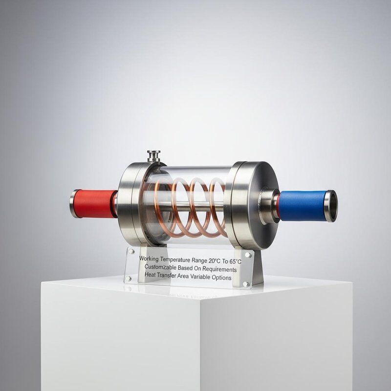 20°C ~ 65°C 작동 온도 범위 및 낮은 유지보수 적용을 위한 가변 열 전달 면적을 갖춘 동축 열 교환기