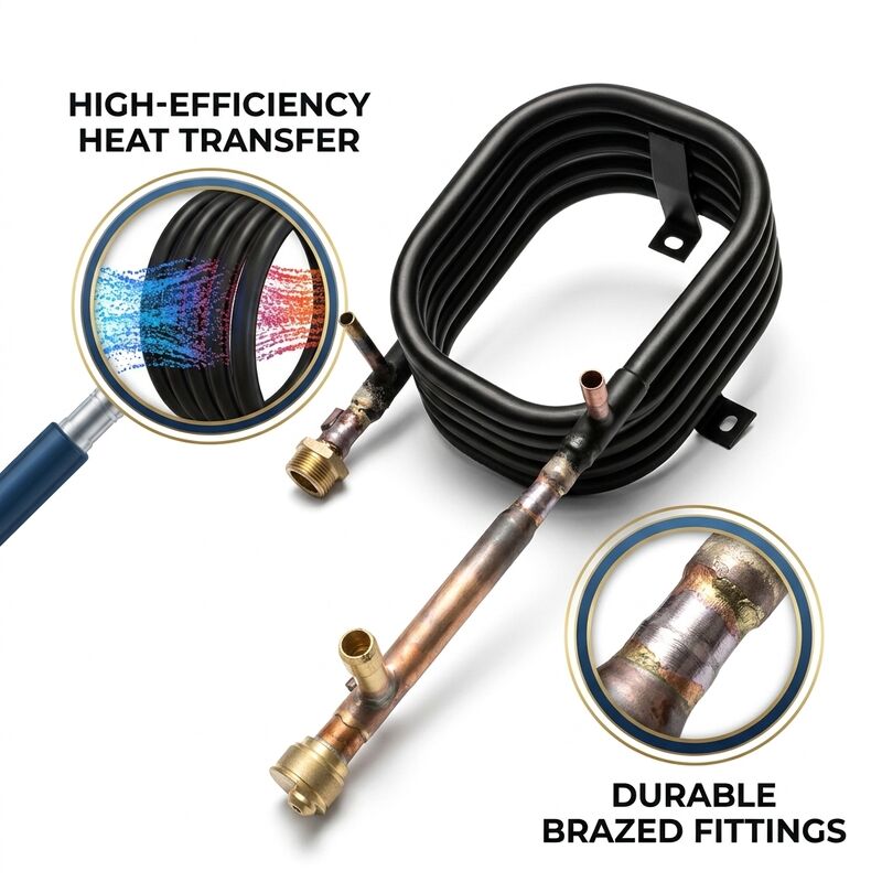 HVAC 냉각 시스템에 대한 산화 방지 저 유지 보수 코아시얼 열 교환기